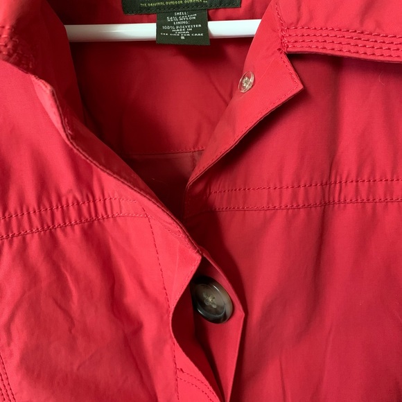 Eddie Bauer trench coat, size Small, coral - Picture 2 of 4